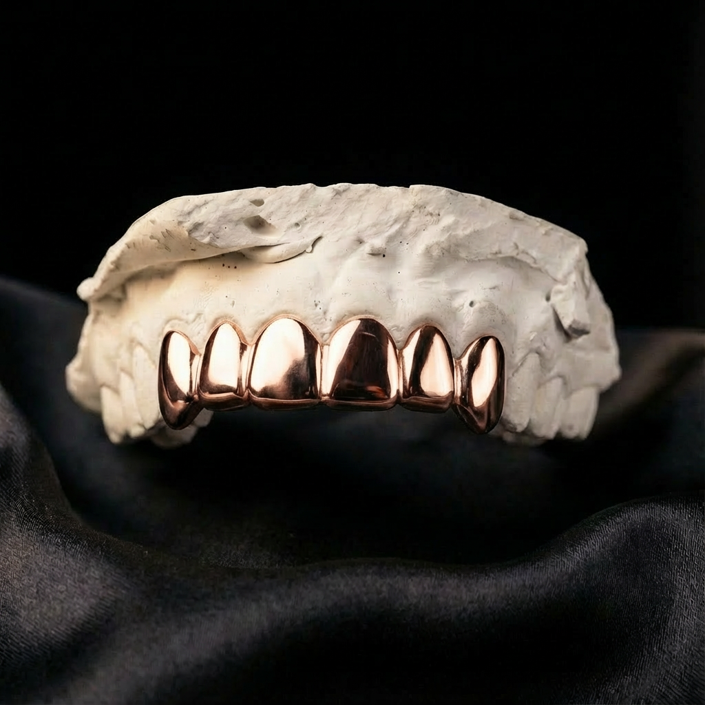 Rose gold full top grillz 6 piece