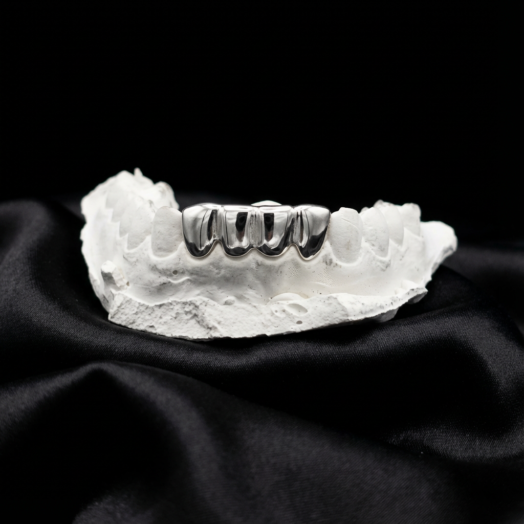 Silver grillz bottom 4