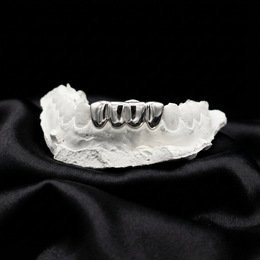 Silver grillz bottom 4