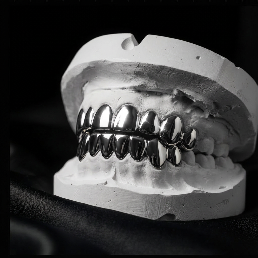 Grillz Silver top and bottom full set