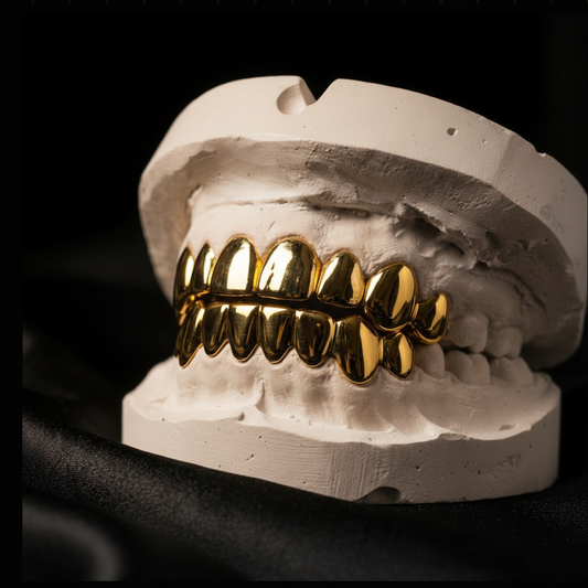 Grillz golden full set top and bottom 8 piece