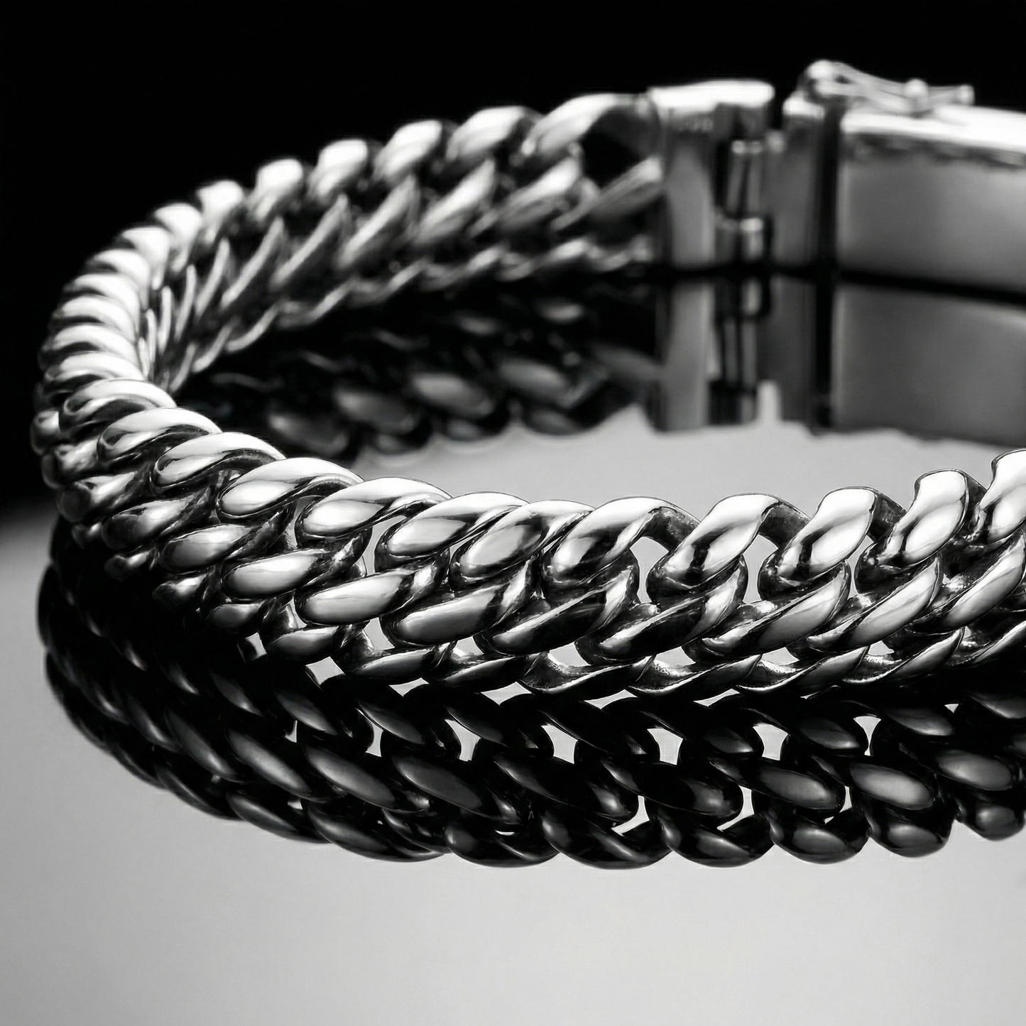 925 Silver men's bracelet bismarck link